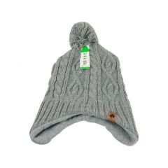 Grey Aran Youth Knit Cap